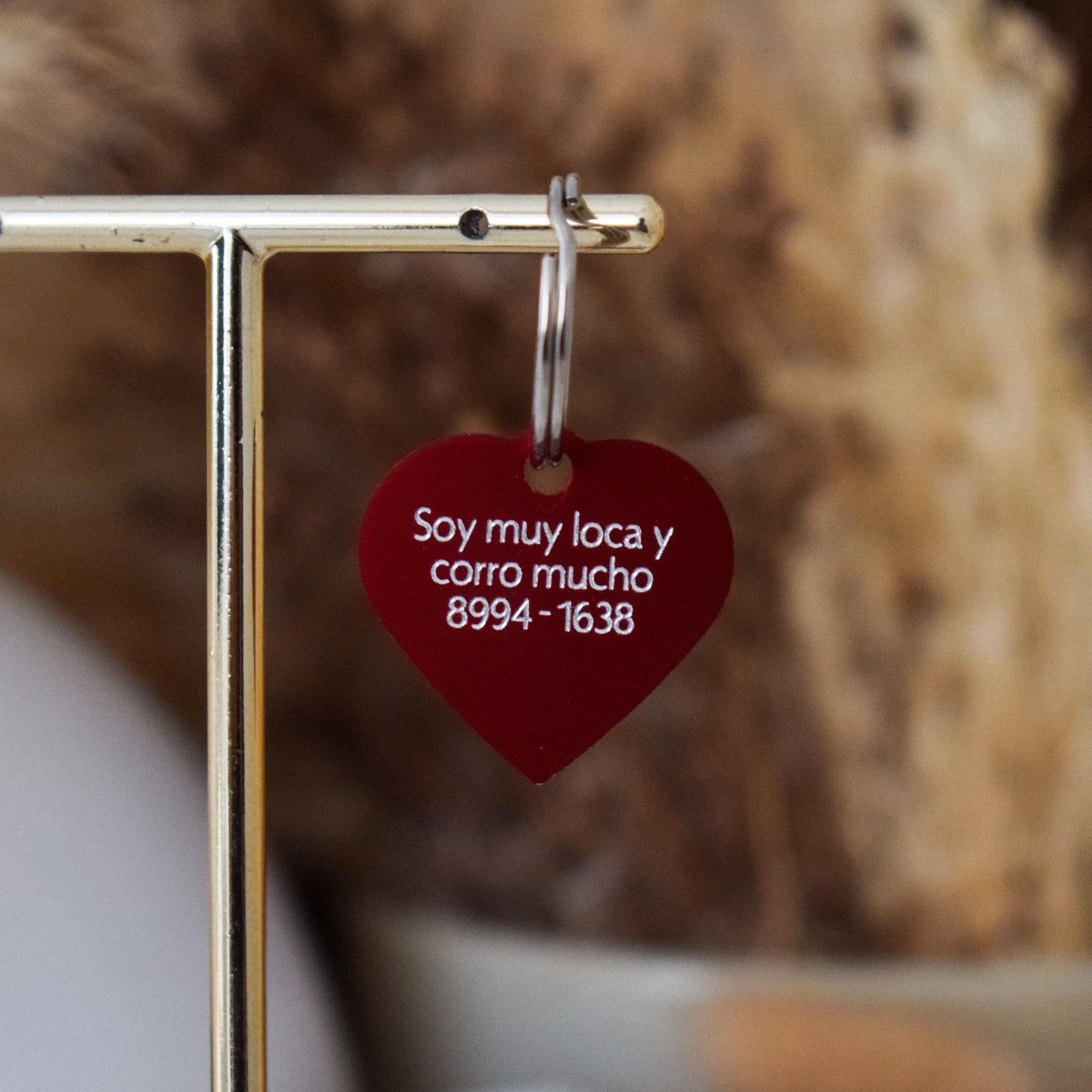 ❤️ Placa metálica corazón – reversible y personalizada