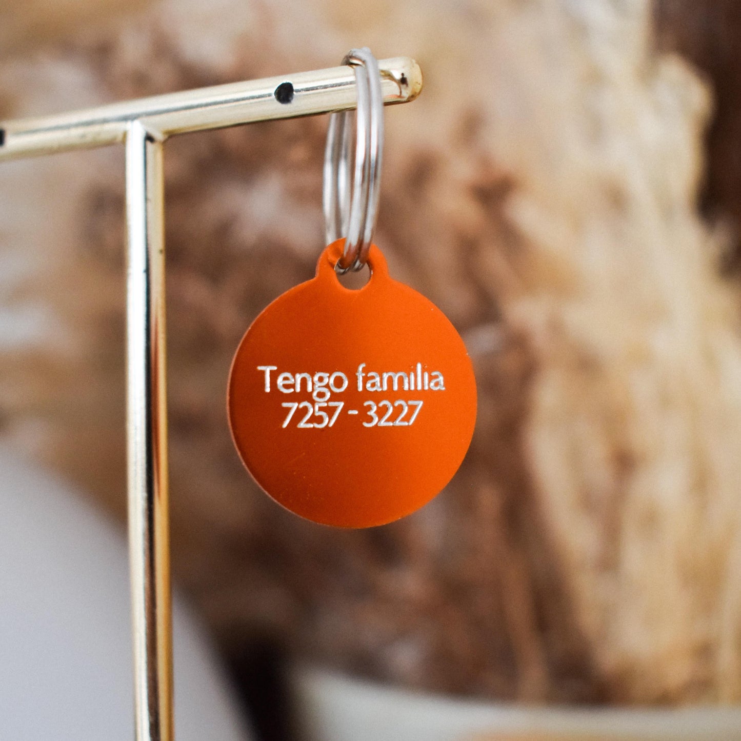 ⚪ Placa metálica redonda – reversible y personalizada