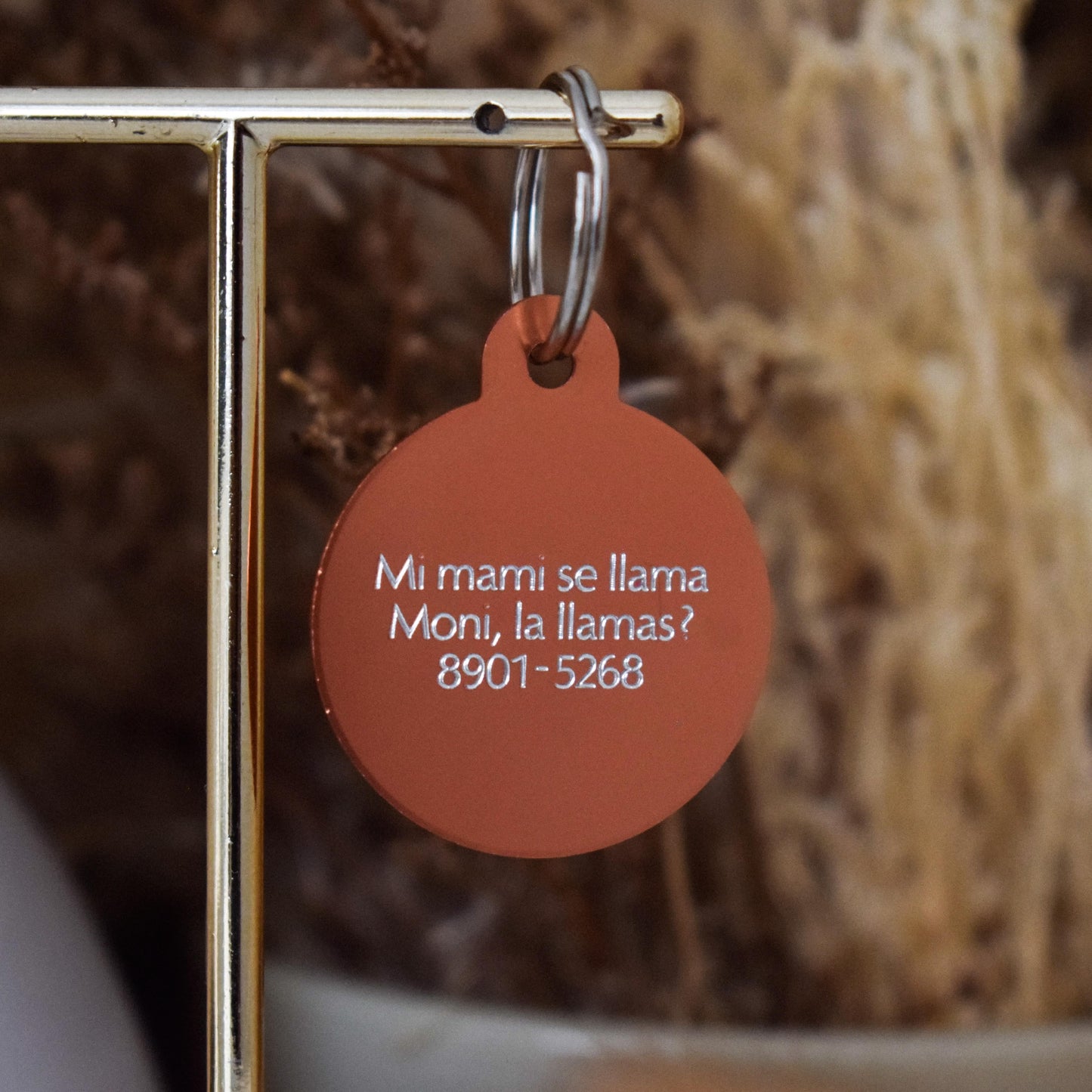 ⚪ Placa metálica redonda – reversible y personalizada