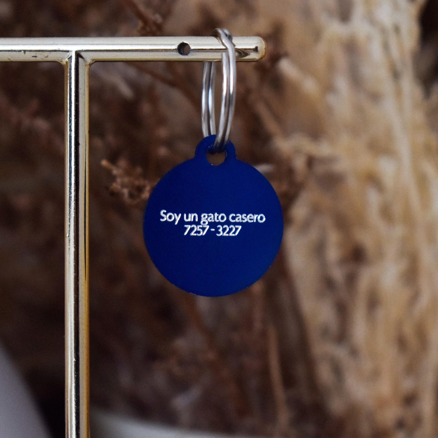 ⚪ Placa metálica redonda – reversible y personalizada