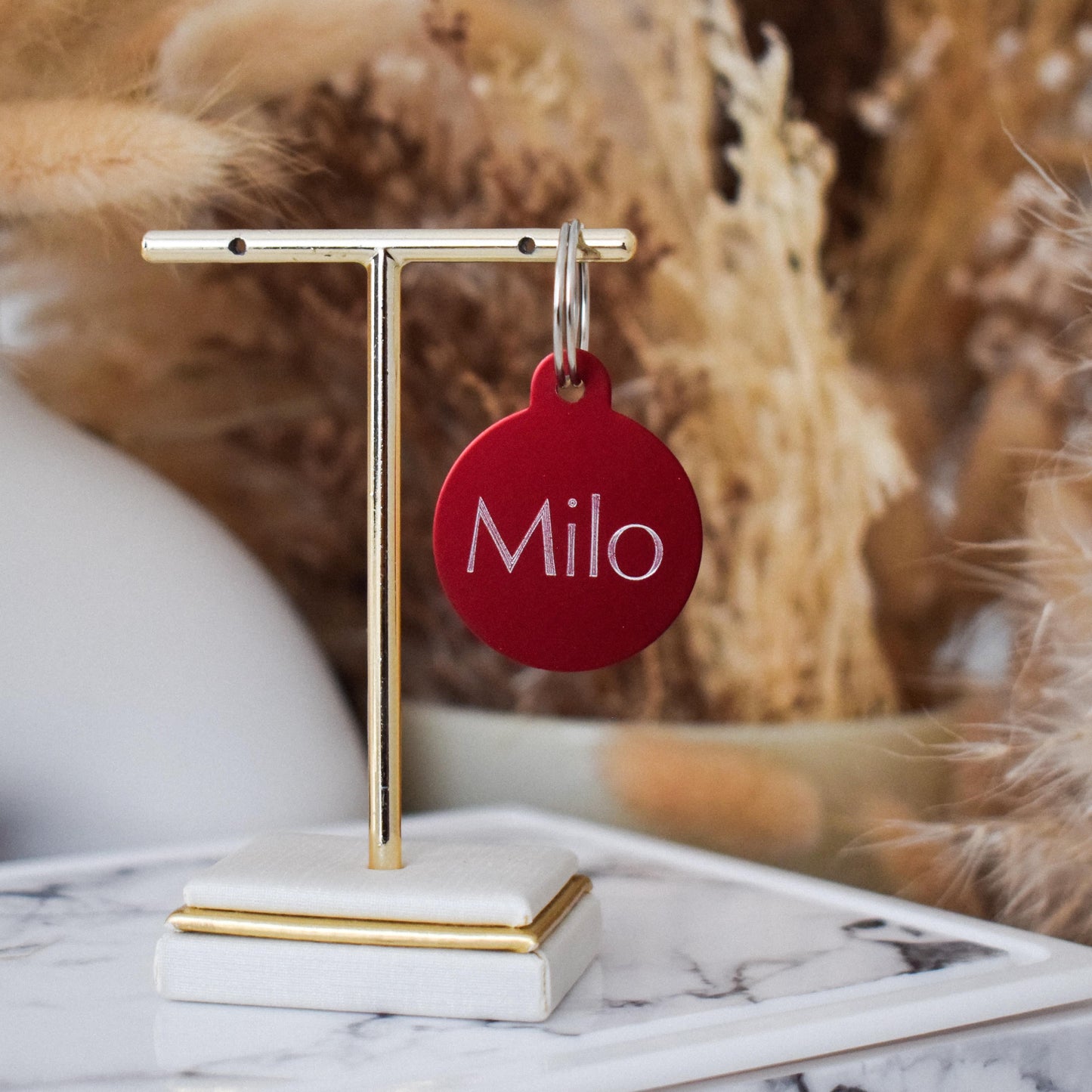 ⚪ Placa metálica redonda – reversible y personalizada