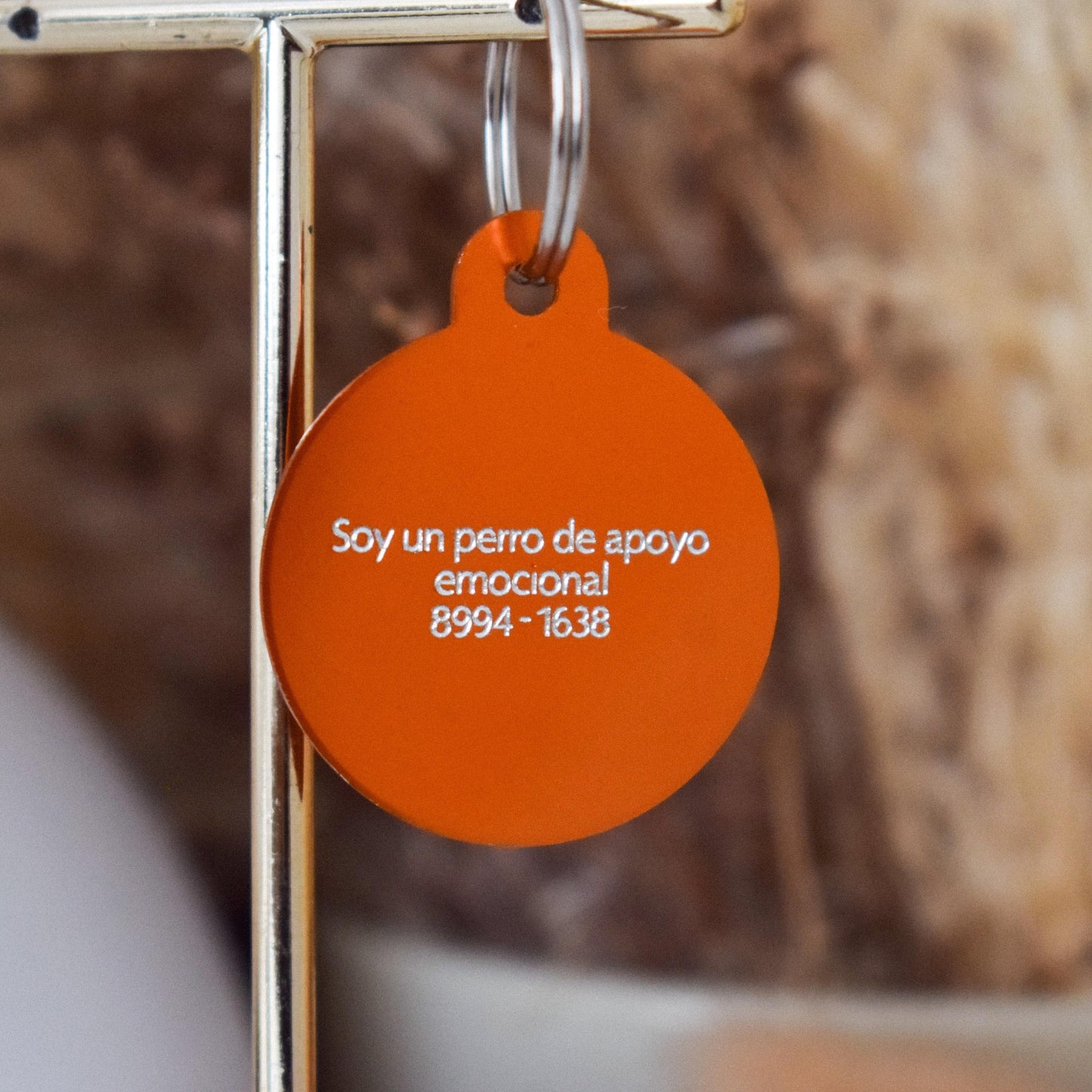 ⚪ Placa metálica redonda – reversible y personalizada