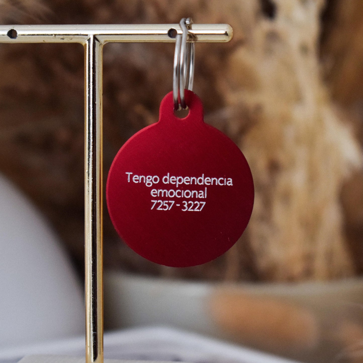 ⚪ Placa metálica redonda – reversible y personalizada