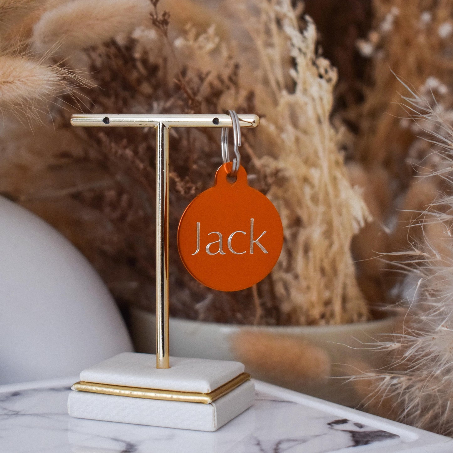 ⚪ Placa metálica redonda – reversible y personalizada