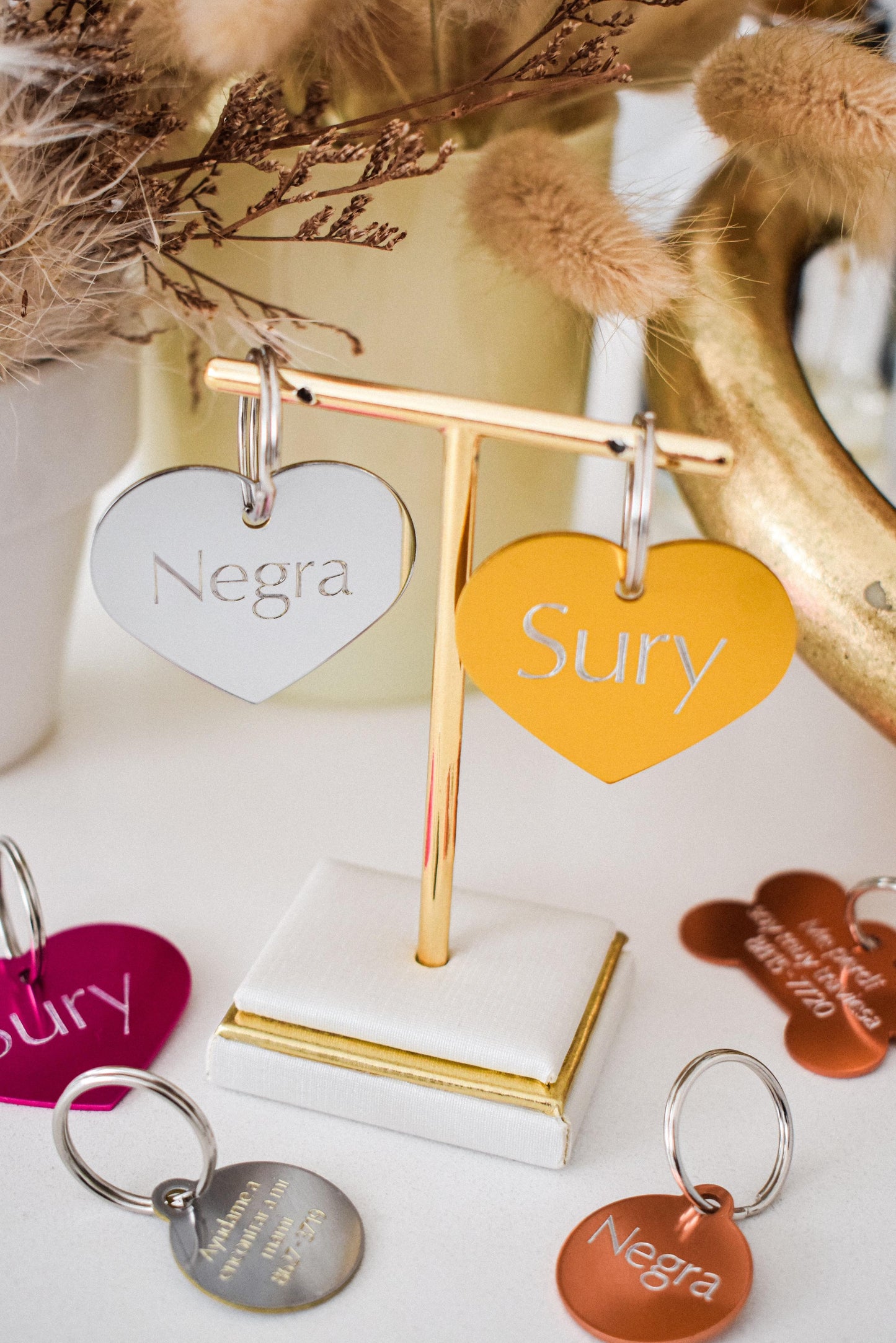 ❤️ Placa metálica corazón – reversible y personalizada