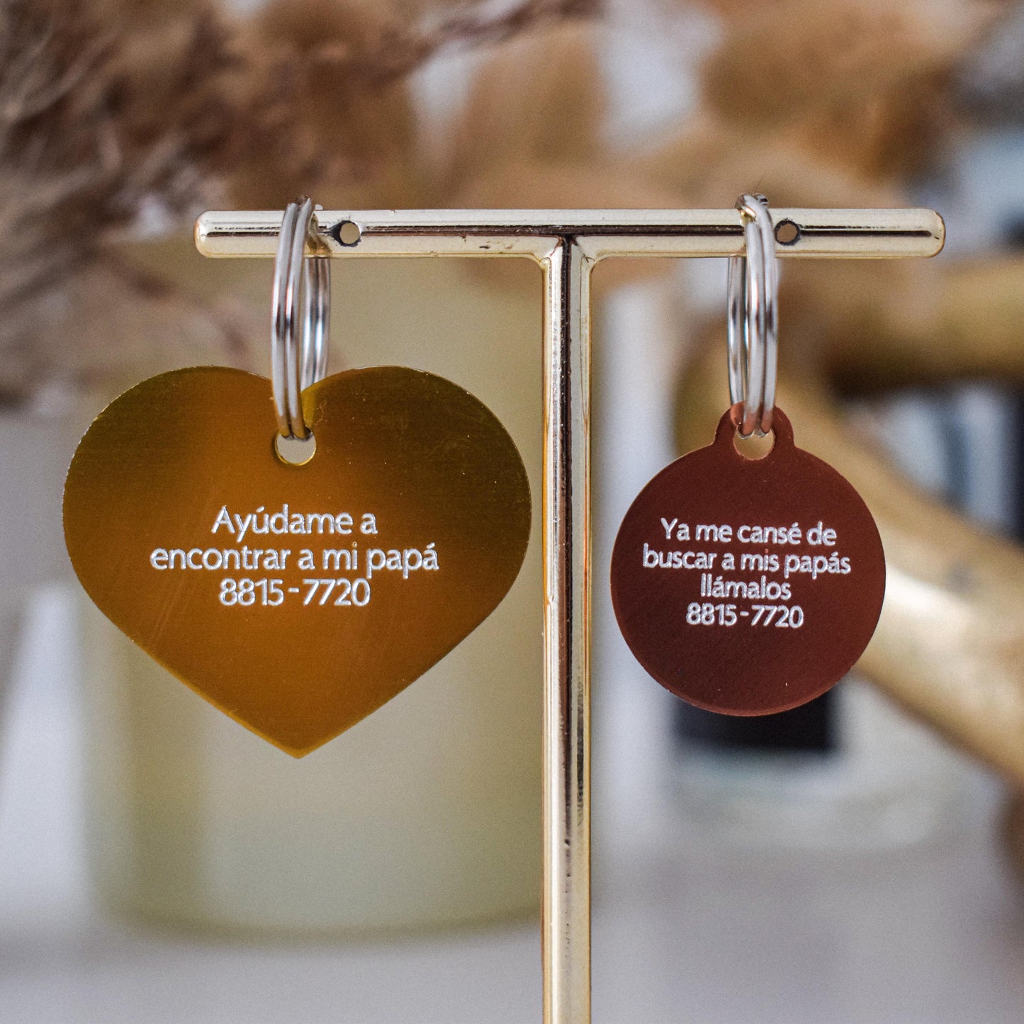 ❤️ Placa metálica corazón – reversible y personalizada