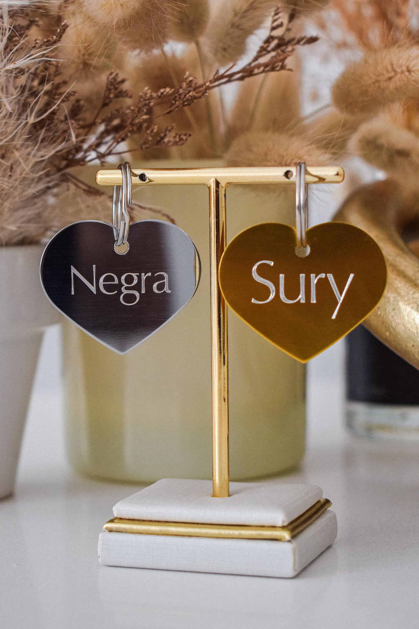 ❤️ Placa metálica corazón – reversible y personalizada
