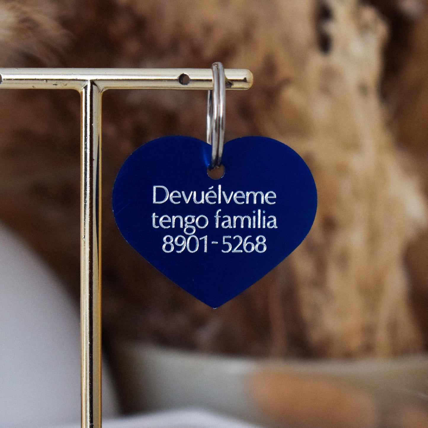 ❤️ Placa metálica corazón – reversible y personalizada