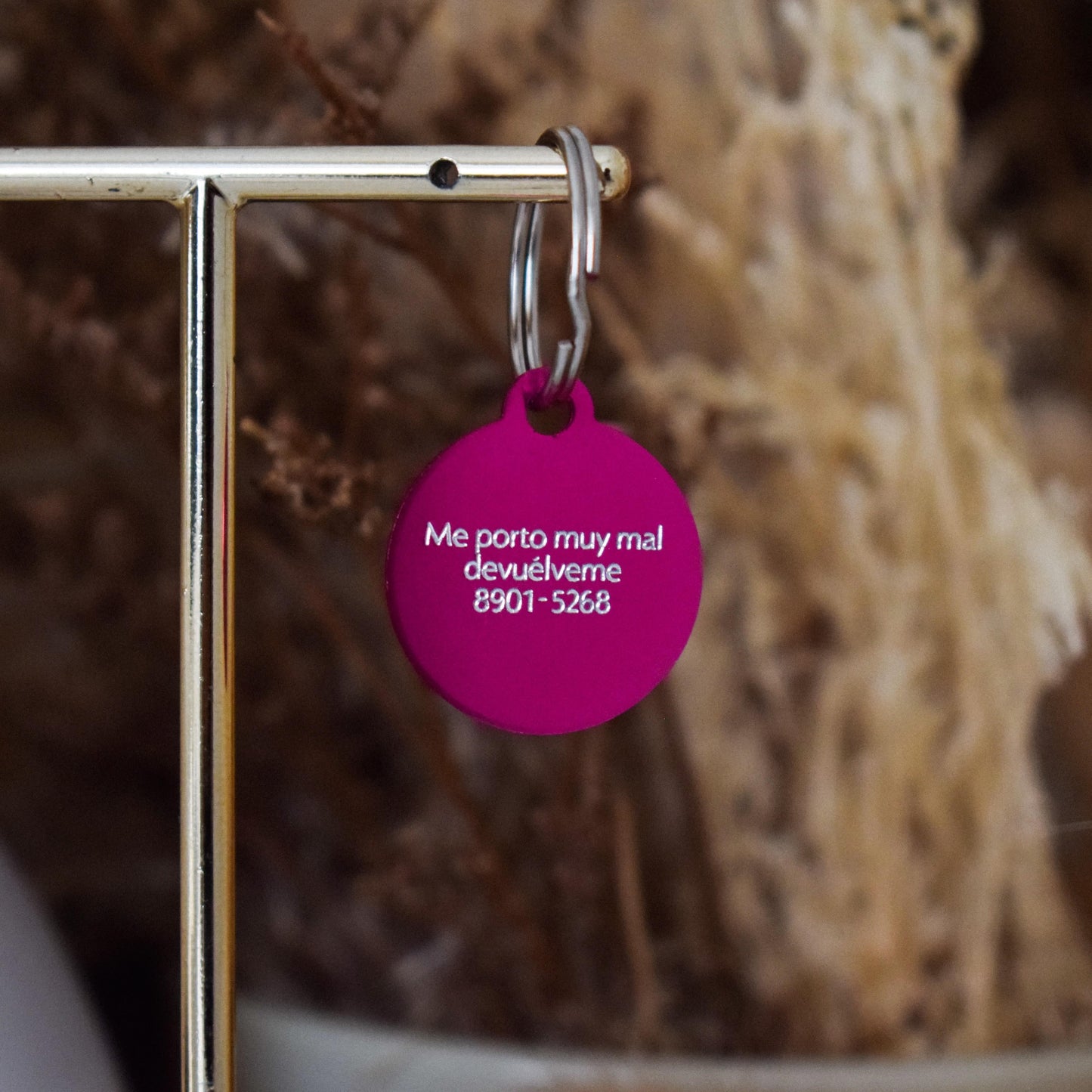⚪ Placa metálica redonda – reversible y personalizada