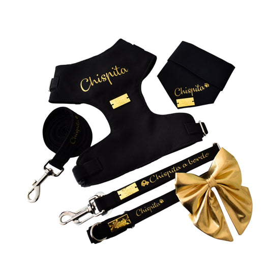 Set Premium Personalizado Negro Noah Dorado