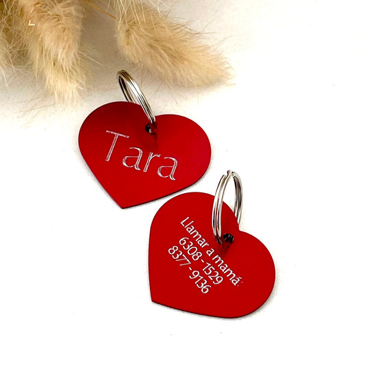 ❤️ Placa metálica corazón – reversible y personalizada