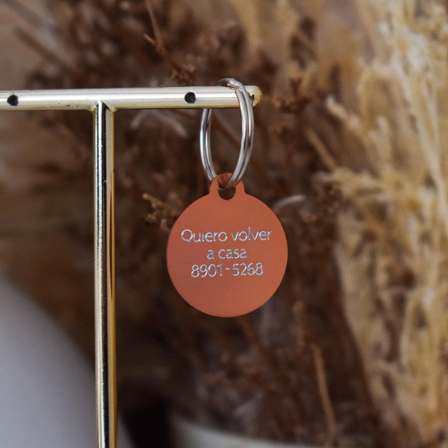 ⚪ Placa metálica redonda – reversible y personalizada