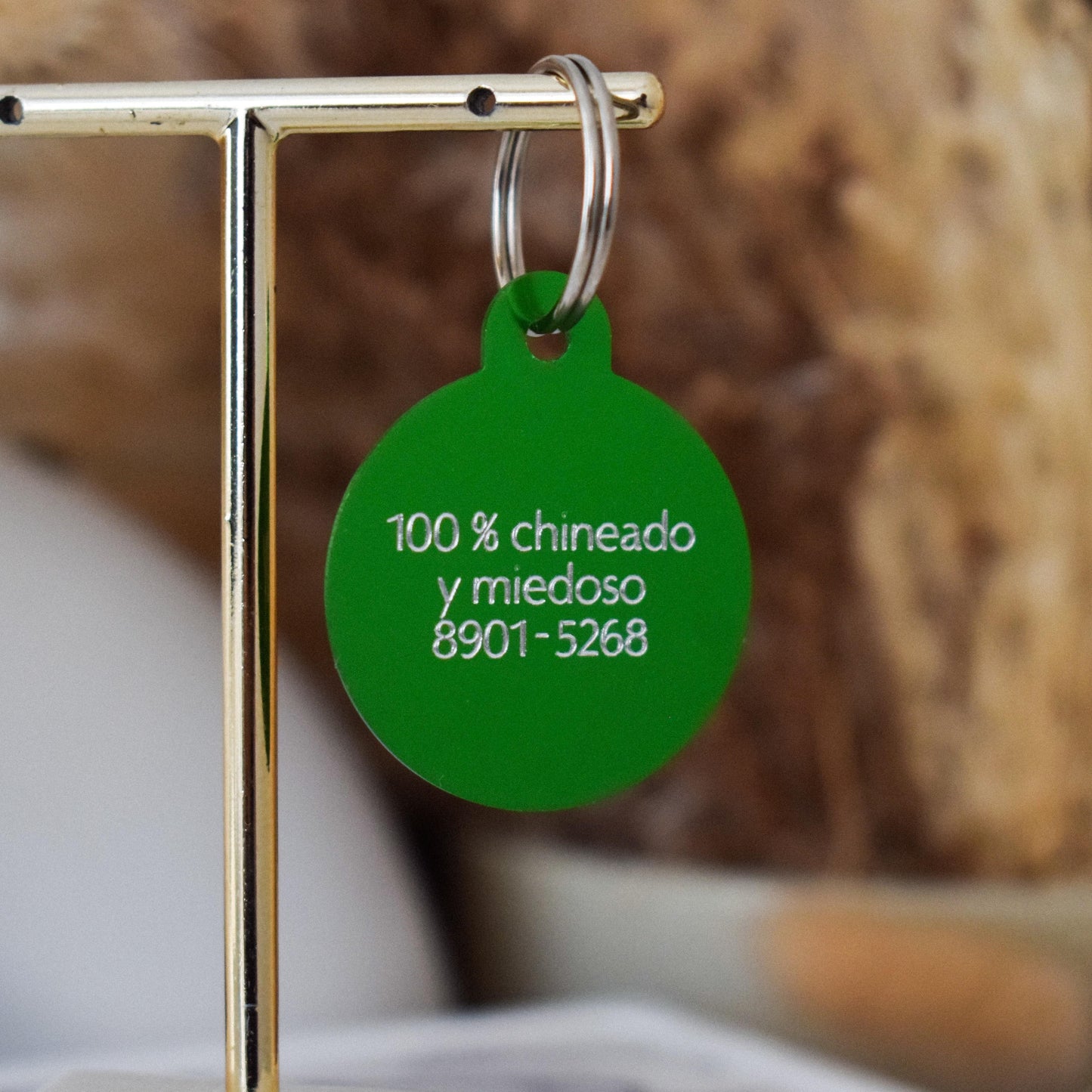⚪ Placa metálica redonda – reversible y personalizada