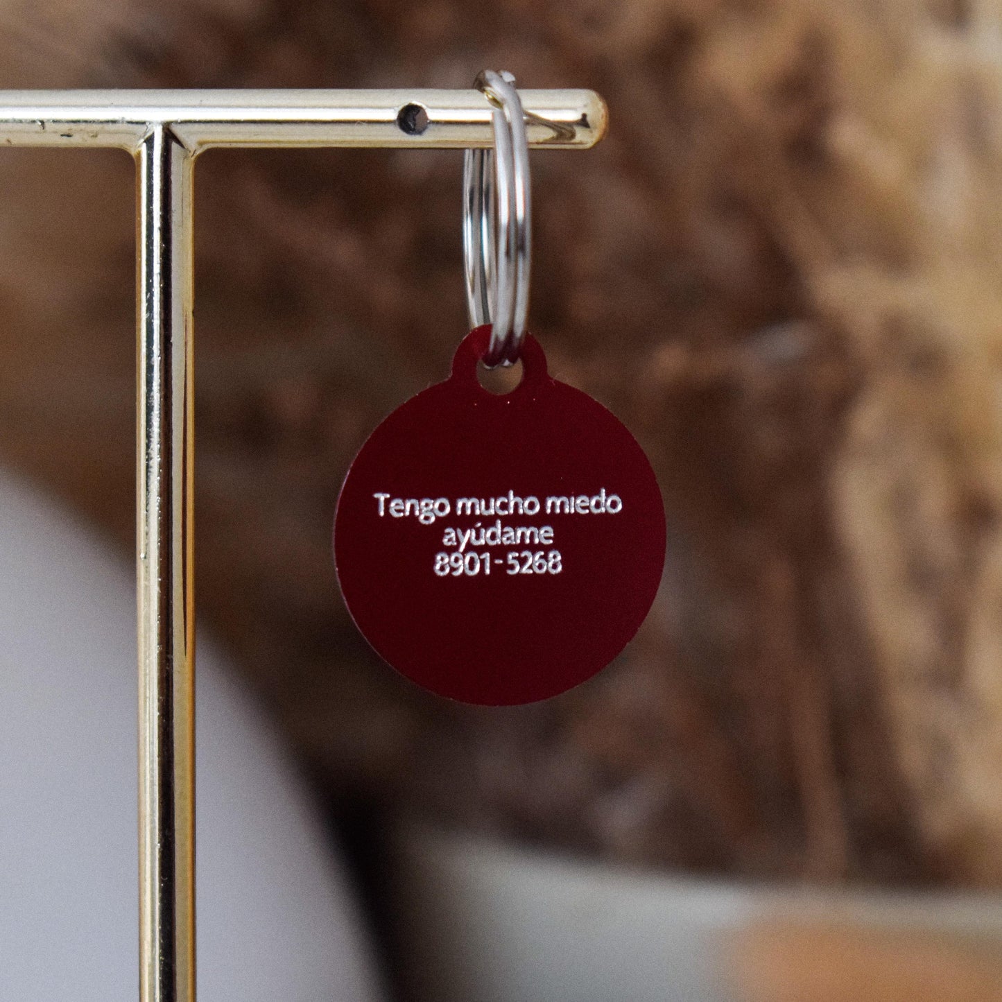 ⚪ Placa metálica redonda – reversible y personalizada